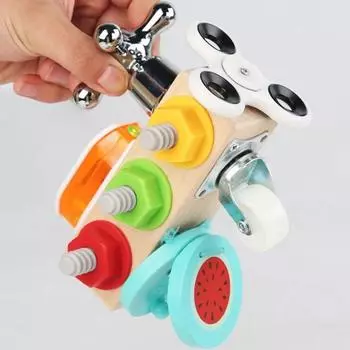 Обучение способностям Занятый орех Комбинация Монтессори Обучение Блокировка Ящика Подарки для малышей