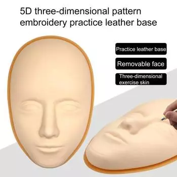 Обучение татуировке Искусственная кожа Трехмерная не тускнеющая мягкая татуировка для бровей Подводка для глаз Практика рисования Обучение коже для начинающих Поставка белый