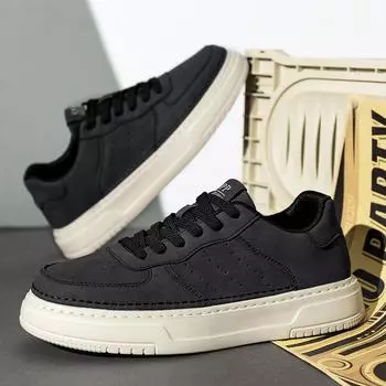 Обувь 2024 года, весна, новые туфли для инструментальной доски, мужские легкие мягкие низкие туфли для спорта и отдыха, ретро-кожаные модные туфли 39