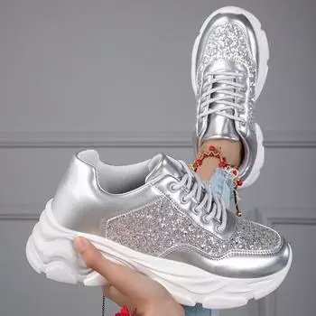 Обувь Big Daddy для женщин. Женская обувь большого размера, повседневная обувь на платформе, кроссовки с подъемом роста. 35 чёрный