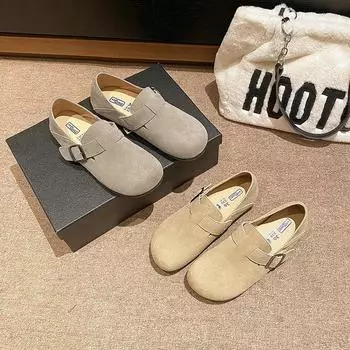 Обувь Bokken. Винтажные туфли Bokken на мягкой подошве с большим носком. 35 песочный