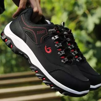 Обувь большого размера 39–48, мужская классическая уличная нескользящая повседневная обувь, дышащая спортивная обувь с сеткой 39 чёрный