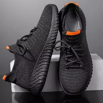 Обувь большого размера. Легкие дышащие летающие носки. Обувь для пар. Повседневная спортивная обувь для среднего и пожилого возраста. 39 красный