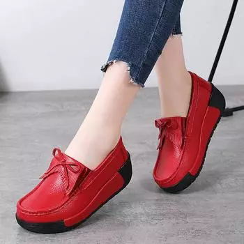 Обувь большого размера. Туфли на толстой подошве. Туфли на платформе. Кожаные туфли для мам. Одинарные туфли, размеры 35–41. 35 белый