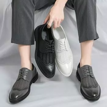 Обувь Brock белые повседневные кожаные туфли большого размера мужские туфли деловые туфли свадебные студийные фото туфли 38