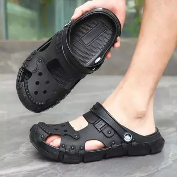 Обувь Cave для мужчин, сандалии для летней моды, дышащая пляжная обувь для ношения на открытом воздухе, сандалии двойного назначения с мужскими носками, тапочки 45