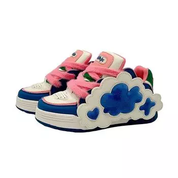 Обувь Cloud Bread Street Fashion Design Sense с круглым носком и толстой подошвой, женская, весенняя, новинка 36 белый