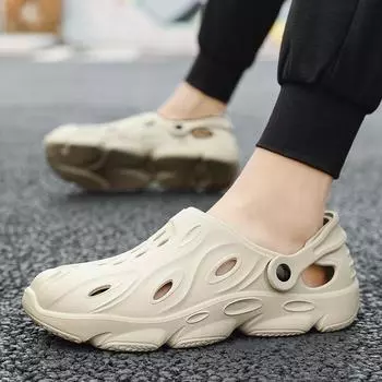 Обувь Coconut Hole, летняя сумка, тапочки, мужская нескользящая мягкая подошва, сандалии большого размера, пляжная обувь 40 белый