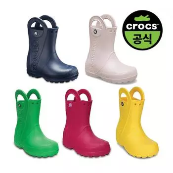 [Обувь Crocs] Официальные детские ботинки Crocs Handle It Rain Boot Kids 5 Выберите 1 24skbt12803 04)CANDY PINK(Z6X0)/J1