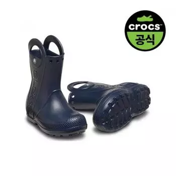 [Обувь Crocs] Официальные детские сапоги Crocs Handle It Rain Boot Navy 25skbt211052 NAVY(Z410)/C11