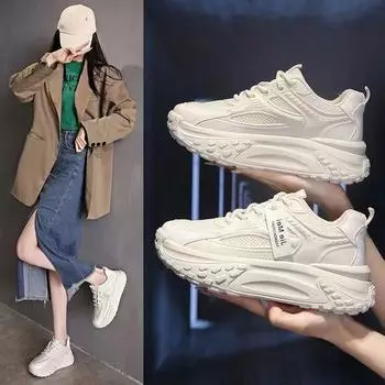 Обувь Daddy Shoes, женская, летняя и осенняя, дышащая, спортивная, повседневная обувь, толстая подошва, открытая стопа, женская обувь маленького размера 35