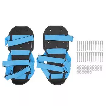 Обувь для аэрации газона Обувь для садового скарификатора Обувь для аэрации почвы Шипы для патио двора луга Синий