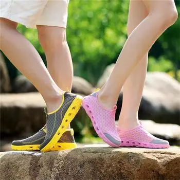 Обувь для аквасерфинга унисекс повседневная обувь модная сетчатая дышащая быстросохнущая резиновая подошва на плоской подошве для женщин Mujer 35