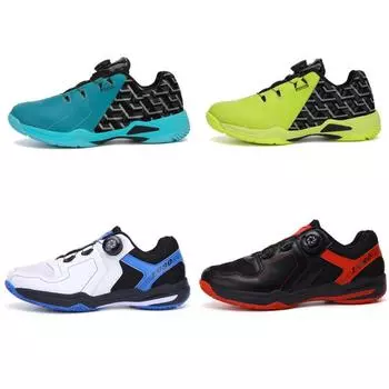 Обувь для бадминтона для мальчиков и девочек, обувь для подростков, обувь для настольного тенниса с кнопкой Turn Button, обувь для тренировок по теннису 36 синий