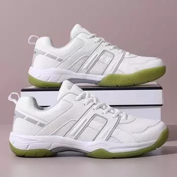Обувь для бадминтона Мужская и женская тренировочная обувь для молодежи Обувь для настольного тенниса Теннисная обувь Воздухопроницаемая, нескользящая и износостойкая 36 зелёный
