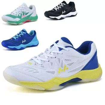 Обувь для бадминтона Мужская нескользящая дышащая сверхлегкая тренировочная теннисная обувь Нескользящая амортизирующая спортивная обувь Обувь для бадминтона 36 синий
