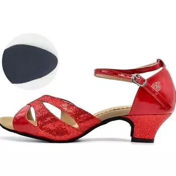 Обувь для бальных танцев для латиноамериканских танцев для девочек, каблук 3,5 см/5,5 см, распродажа, серебро, золото, черный, синий цвет, оптовая продажа 34
