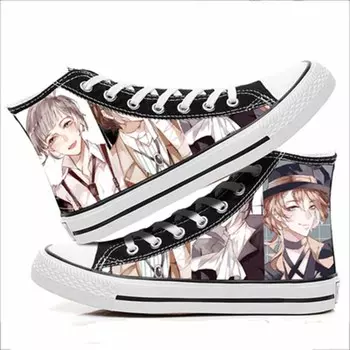 Обувь для бродячих собак Bungo, парусиновая обувь, повседневная удобная обувь для мужчин и женщин, студентов из аниме, мультфильмов, высокая помощь, косплей, Cos 44