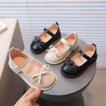 Обувь для девочек 1–7 лет. Элегантная обувь принцессы в британском стиле. Нескользящие туфли с мягкой подошвой. 21