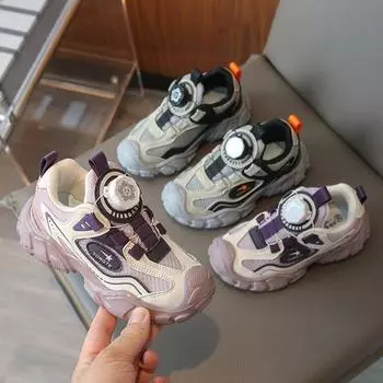 Обувь для девочек Большие детские сетчатые дышащие туфли Одиночные туфли для мальчиков Детская спортивная обувь Обувь для папы 27