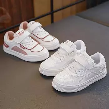 Обувь для девочек Classmates Детские белые туфли Кроссовки для скейтбординга Весна и осень Новые кроссовки для мальчиков Универсальные белые туфли 25