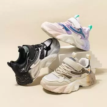 Обувь для девочек Daddy Shoes Весна и осень Новые детские сетчатые туфли Спортивная обувь для мальчиков Детские кроссовки для бега CuHK Children Light Sole Shoes 27 темно-коричневого