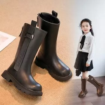 Обувь для девочек, детские ботинки, детские высокие сапоги 27