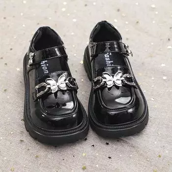 Обувь для девочек Кожаные мокасины для девочек Ортопедическая обувь для школьниц Мэри Джейн для девочек Подарок на Рождество и день рождения EU:35 чёрный