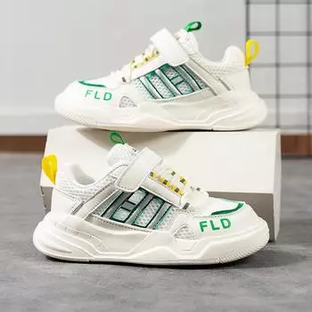 Обувь для девочек Летняя ажурная одинарная сетчатая дышащая повседневная обувь Детская спортивная обувь Обувь для мальчиков Обувь для сноуборда Детская обувь CuHK 27 чёрный