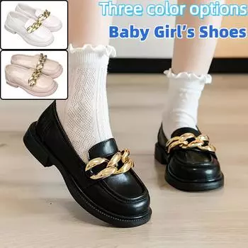 Обувь для девочек. Модные элегантные туфли без шнуровки на высоком каблуке для девочек, удобная легкая прогулочная обувь на все сезоны. 37/22.5CM белый