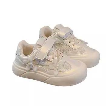 Обувь для девочек, осенняя новая детская обувь, женская сетчатая поверхность, дышащая спортивная обувь для маленьких девочек, детская обувь на мягкой подошве 26