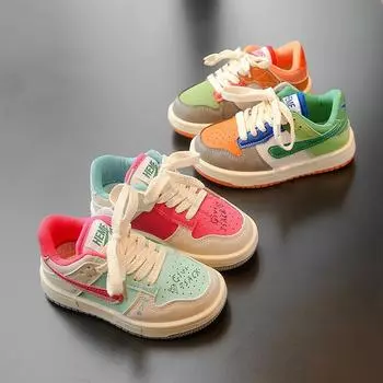 Обувь для девочек, осенняя, новинка, жареные уличные детские скейтборды, мягкая подошва, повседневная спортивная обувь для девочек, взрывная 27