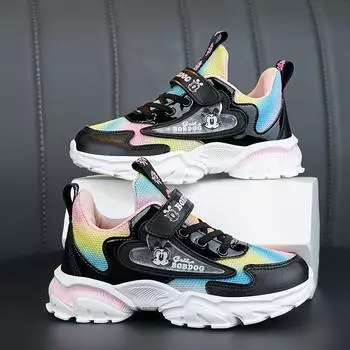 Обувь для девочек, осенняя сетка, новинка 2023 года, детские кроссовки, детская обувь для девочек среднего и большого размера. 28