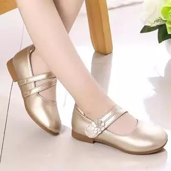 Обувь для девочек-принцесс. Детская кожаная обувь. Повседневная обувь на плоской подошве с цветочным принтом. Свадебное шоу. 36 белый