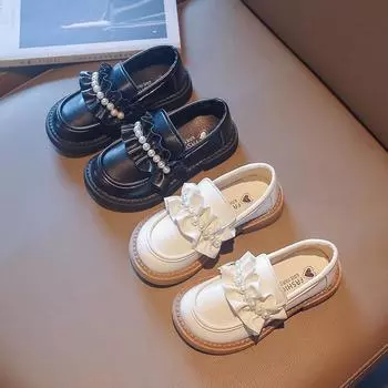Обувь для девочек Весенняя и осенняя детская обувь Обувь для принцесс Одиночные туфли 36 белый