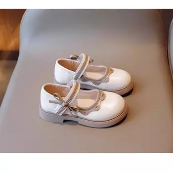 Обувь для девочек весна и осень новые мокасины с бантом для маленьких девочек мягкая подошва повседневная обувь для маленьких девочек одинарные туфли 23