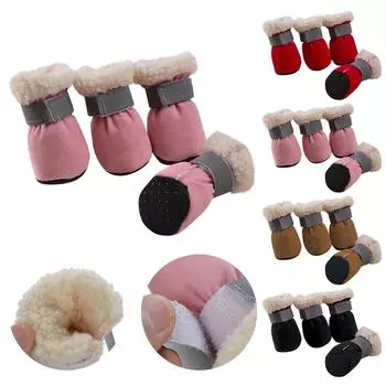 Обувь для домашних животных Хлопковая обувь Зимние сапоги Нескользящая хлопковая обувь для домашних животных L чёрный