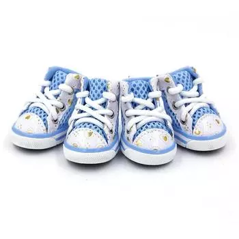 Обувь для домашних животных, летняя обувь для отдыха из дышащей сетки, обувь для собак, Тедди Бишон, пудель, чихуахуа, чехол для маленьких собак 2 красный