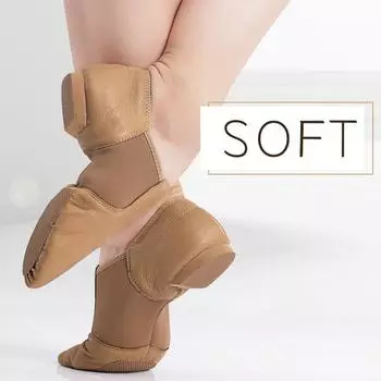 Обувь для джазовых танцев из натуральной мягкой кожи для взрослых, тапочки на противоскользящей подошве, танцевальные кроссовки для девочек и дам 31 коричневый