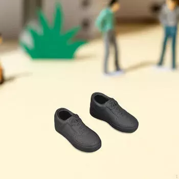 Обувь для фигурок в масштабе 1/6, прочная, модная, модель, миниатюрная для 12-дюймовых фигурок чёрный