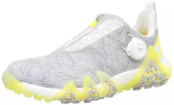 Обувь для гольфа Code Chaos 22 BOA Footwear Metallic cm 2E [Adidas Golf] Женские белые/желтые/серебристые 23.0