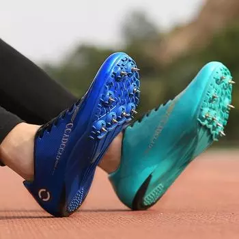 Обувь для гвоздей Легкая атлетика Элитный спринт Обувь для гвоздей Мужская и женская беговая дорожка «восемь гвоздей» 400 м Бег на средние и длинные дистанции 800 м Тройной прыжок Короткие гвозди 35