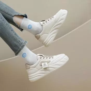 Обувь для хлеба, женские весенние новые модные универсальные туфли на толстой подошве, весенне-осенняя повседневная обувь 35