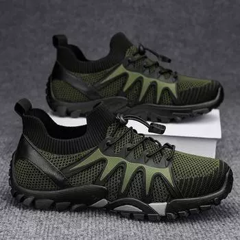 Обувь для ходьбы по ручью, быстросохнущая обувь для ходьбы по болоту, спортивная обувь для активного отдыха, модная обувь, дышащая мужская обувь, обувь для скалолазания, альпинизма и походов 39 чёрный