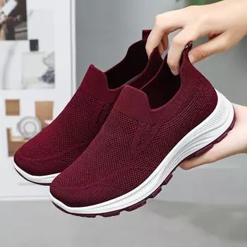 Обувь для ходьбы, весенняя женская обувь, дышащая повседневная обувь без шнуровки на мягкой подошве для парной ходьбы 36