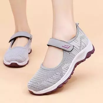 Обувь для ходьбы Женская обувь Удобная обувь на липучке Женская 41 красный