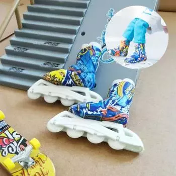 Обувь для катания на коньках игрушка реалистичная интересная компактная полезная настольная игрушка для взрослых синий