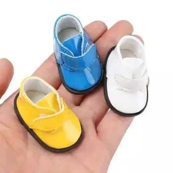 Обувь для кукол 20 см Хлопковая обувь для кукол PU Кожаная одежда для кукол Обувь для кукол PU Кожаная обувь Детские подарки жёлтый