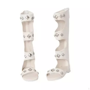 Обувь для кукол BJD 1/4, сапоги, высокие сандалии, римские белые сандалии из искусственной кожи с