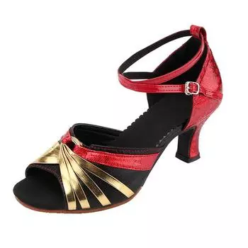Обувь для латинских танцев, женская летняя обувь на высоком каблуке, обувь для бальных танцев танго 41 золотой